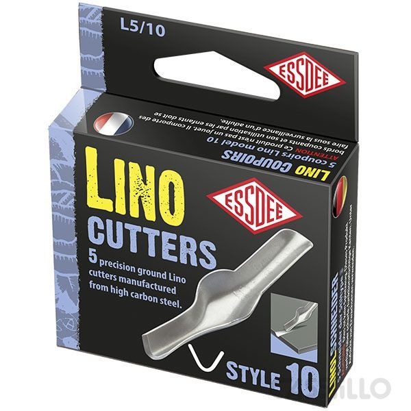Casstillo-Essdee-L5-10-Lino-Cutter-N-10-Caja-De-5Uds Cutters Lino Número 10 Essdee L5-10 Set 5 Unidades - Imagen 1
