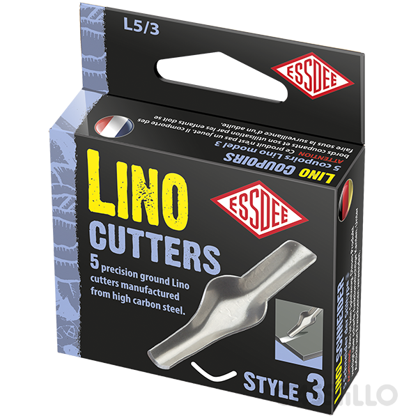 Casstillo-Essdee-L5-3-Lino-Cutter-N-3-Caja-De-5Uds Cutters Lino Número 3 Essdee L5-3 Set 5 Unidades - Imagen 1