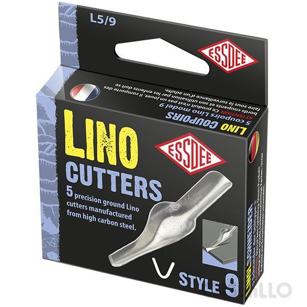 Casstillo-Essdee-L5-9-Lino-Cutter-N-9-Caja-De-5Uds Cutters Lino Número 9 Essdee L5-9 Set 5 Unidades - Imagen 1