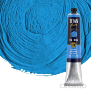 Casstillo Oleo Titan Azul Celeste N 49 Tubo 60 Ml