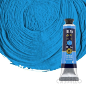 Casstillo Oleo Titan Azul Celeste Tubo N 49 20 Ml