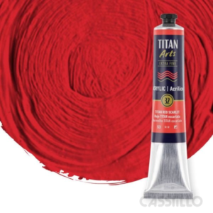 Casstillo Titan Acrilico Extra Fino 60 Ml Rojo Titan Escarlata