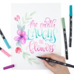 Rotulador Doble Punta Pincel Color Cherry Tombow - Imagen 4