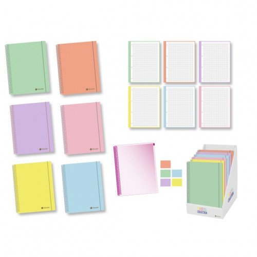 184344.Jpg Golden Cuaderno Y Block A4 120 Hojas Multicolor 12 Unidad - Imagen 1